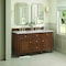 James Martin Vanities 60'' Double Vanity, Mid-Century Walnut w/ 3 CM Eternal Jasmine Pearl Quartz Top 424-V60D-WLT-3EJP - alternate 5